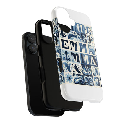 Vibrant 3D Alphabet Design Protective Phone Case in Blue for Stylish Smartphone Accessories Compatible with iPhone 13, 14, 15 & 16 – all models including Pro, Pro Max & Plus