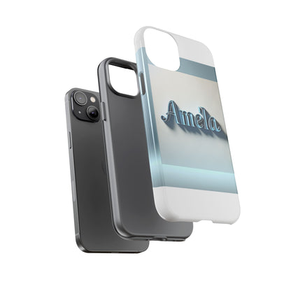 Sleek 3D Glossy Phone Case in Blue with Elegant Name Design Fashion Accessory for Personal Expression Compatible with iPhone 13, 14, 15 & 16 – all models including Pro, Pro Max & Plus