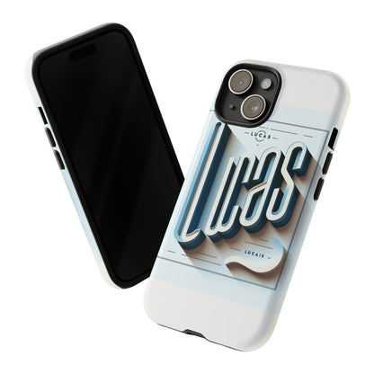3D Wrap Protective Phone Case in Blue with Playful Typography Design – Stylish Protection Compatible with iPhone 13, 14, 15 & 16 – All Models Including Pro, Pro Max & Plus