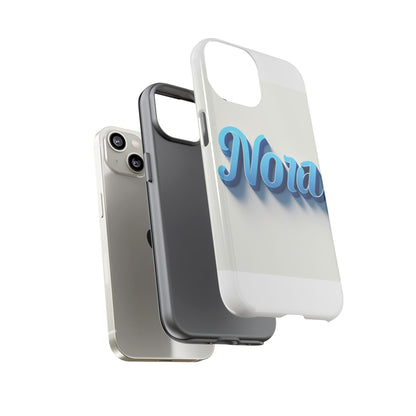 Vibrant 3D Text Phone Case in Blue with Retro Design – Stylish Protection for Smartphones, Compatible with iPhone 13, 14, 15 & 16 – All Models Including Pro, Pro Max & Plus