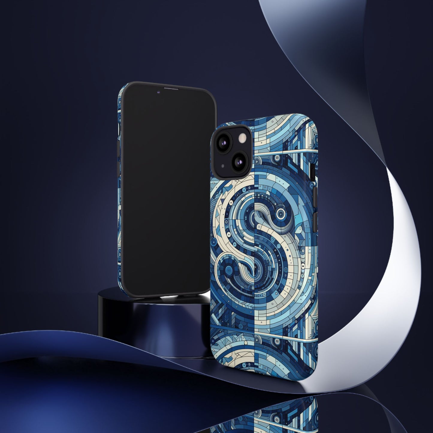 blue alphabet s phone case for samsung and iphone shockproof protective cover with 3d wrap design and vibrant print