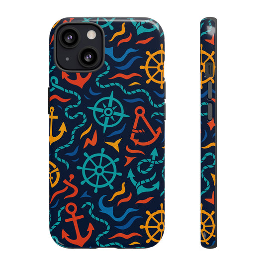 Nautical Multicolor Protective Phone Case with 3D Wrap Design for Unique Style and Self-Expression Compatible with iPhone 13, 14, 15 & 16 – all models including Pro, Pro Max & Plus