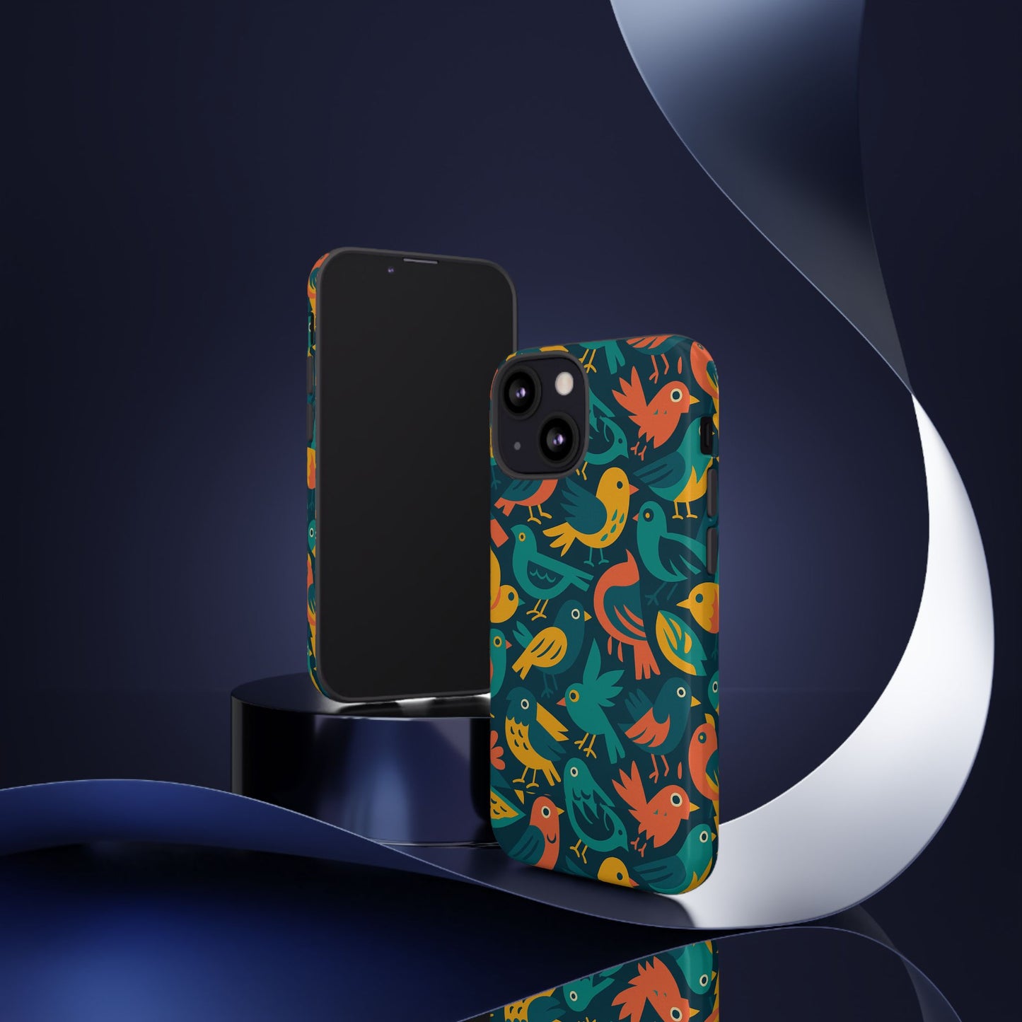 multicolour bird pattern 3d wrap protective phone case – vibrant accessory for self-expression compatible with iphone 13, 14, 15 & 16 – all models including pro, pro max & plus