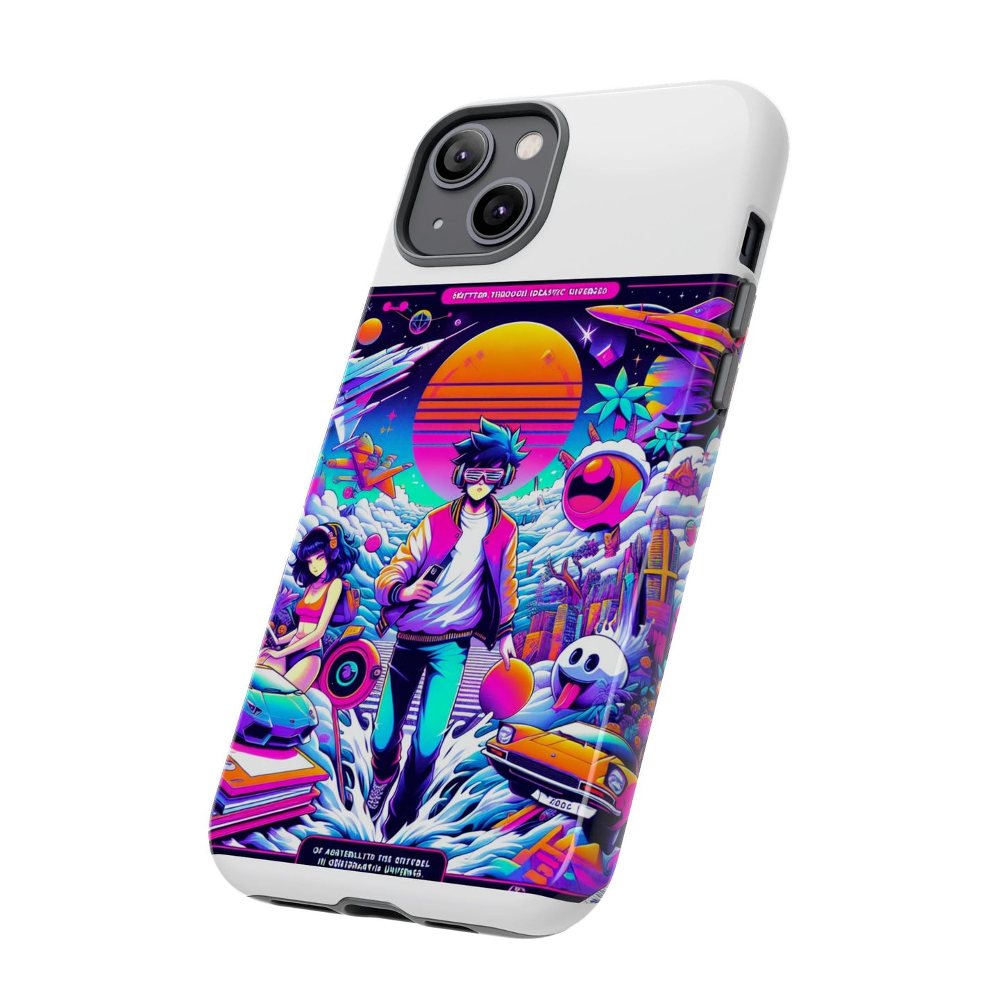 skibidiverse traveller protective phone case with 3d wrap design, durable uv protection, shock absorption for anime and comic culture fans