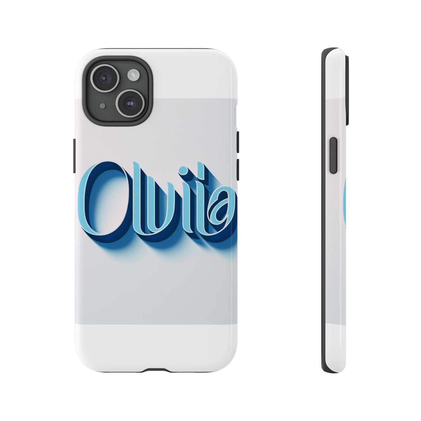 vibrant 3d typography phone case in blue for stylish protection – unique accessory for self-expression compatible with iphone 13, 14, 15 & 16 – all models including pro, pro max & plus