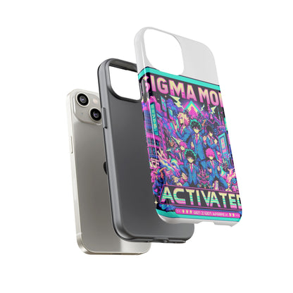Sigma Mode Activated Vibrant Protective Phone Case for Anime and Comic Lovers, Shock Absorbing TPU Silicone, 3D Wrap Design, UV Protected, Glossy or Matte Finish