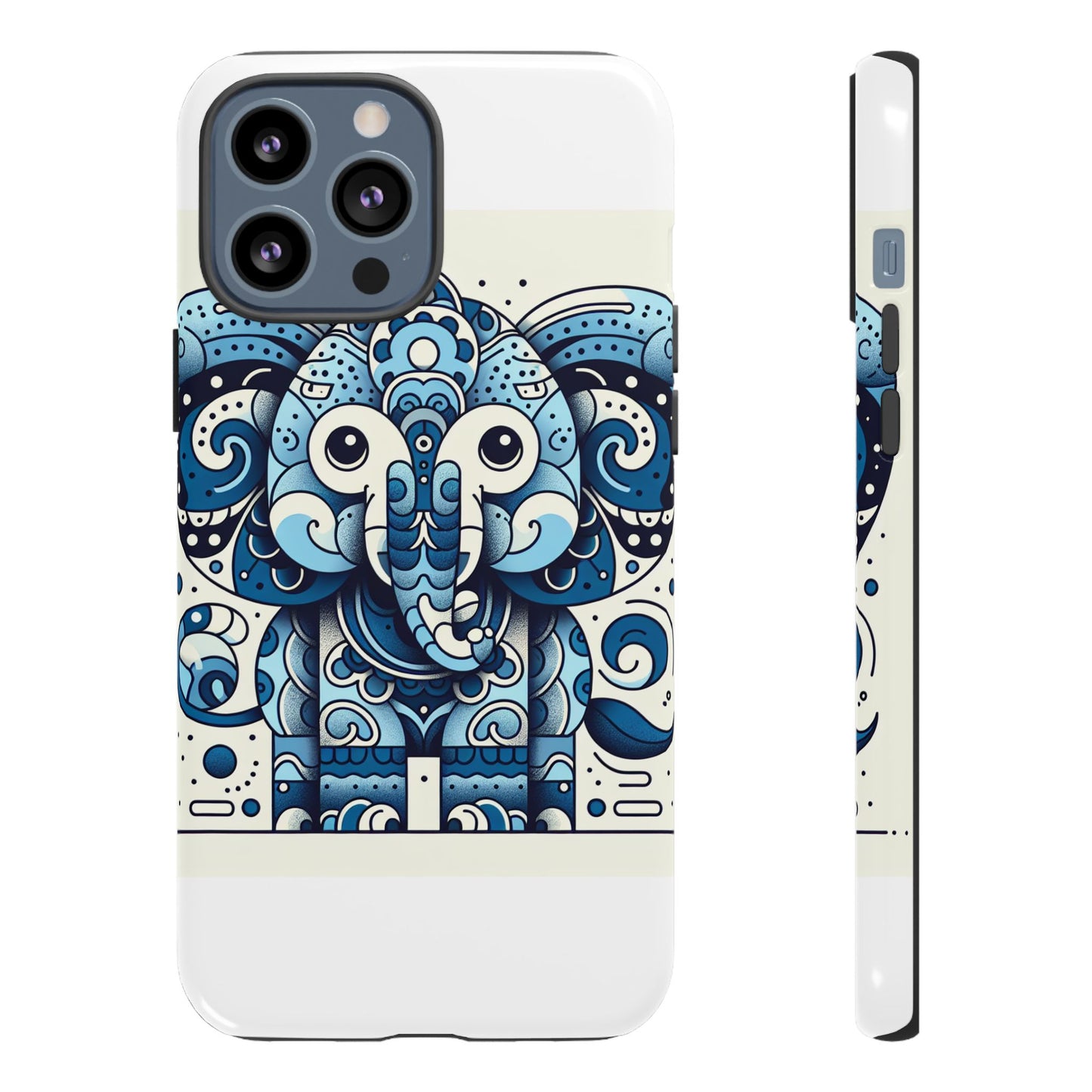 vibrant 3d elephant print protective phone case with colourful graphic design – stylish accessory compatible with iphone 13, 14, 15 & 16 – all models including pro, pro max & plus