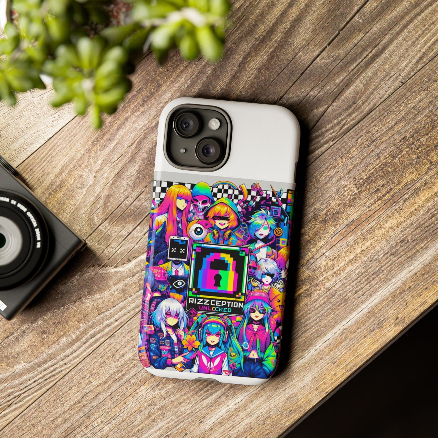 rizzception unlocked 3d wrap protective phone case for anime lovers