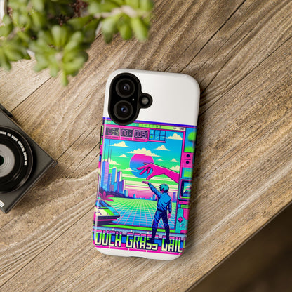 Touch Grass Daily 3D Wrap Protective Phone Case for Smartphones, Durable Shock Absorption, UV Protected, Unique Anime Design, Fun Gift for Tech Enthusiasts