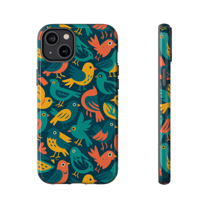 Multicolour Bird Pattern 3D Wrap Protective Phone Case – Vibrant Accessory for Self-Expression Compatible with iPhone 13, 14, 15 & 16 – all models including Pro, Pro Max & Plus