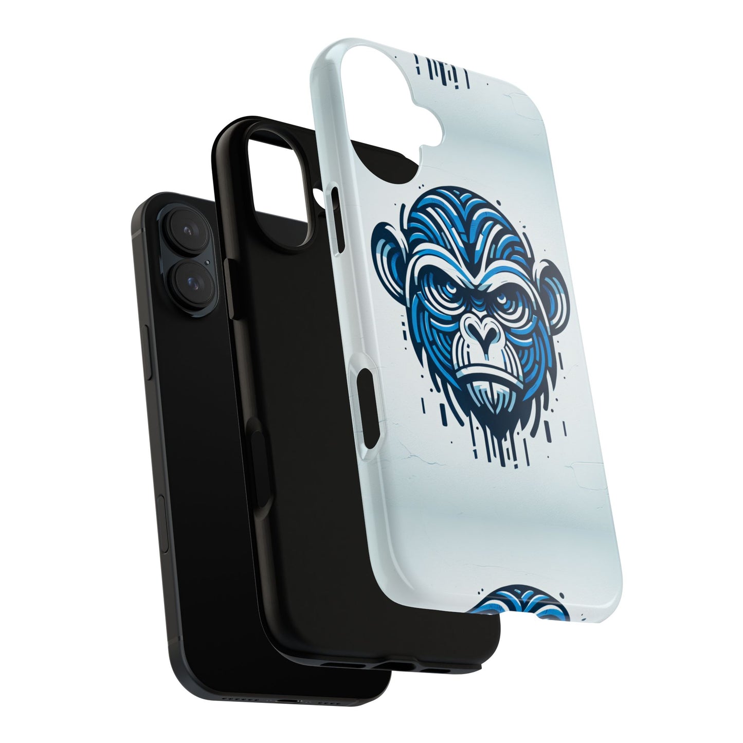 blue animal create 21 3d wrap phone case for kids and teens shockproof uv protected durable silicone cover with retro anime and comic inspired design