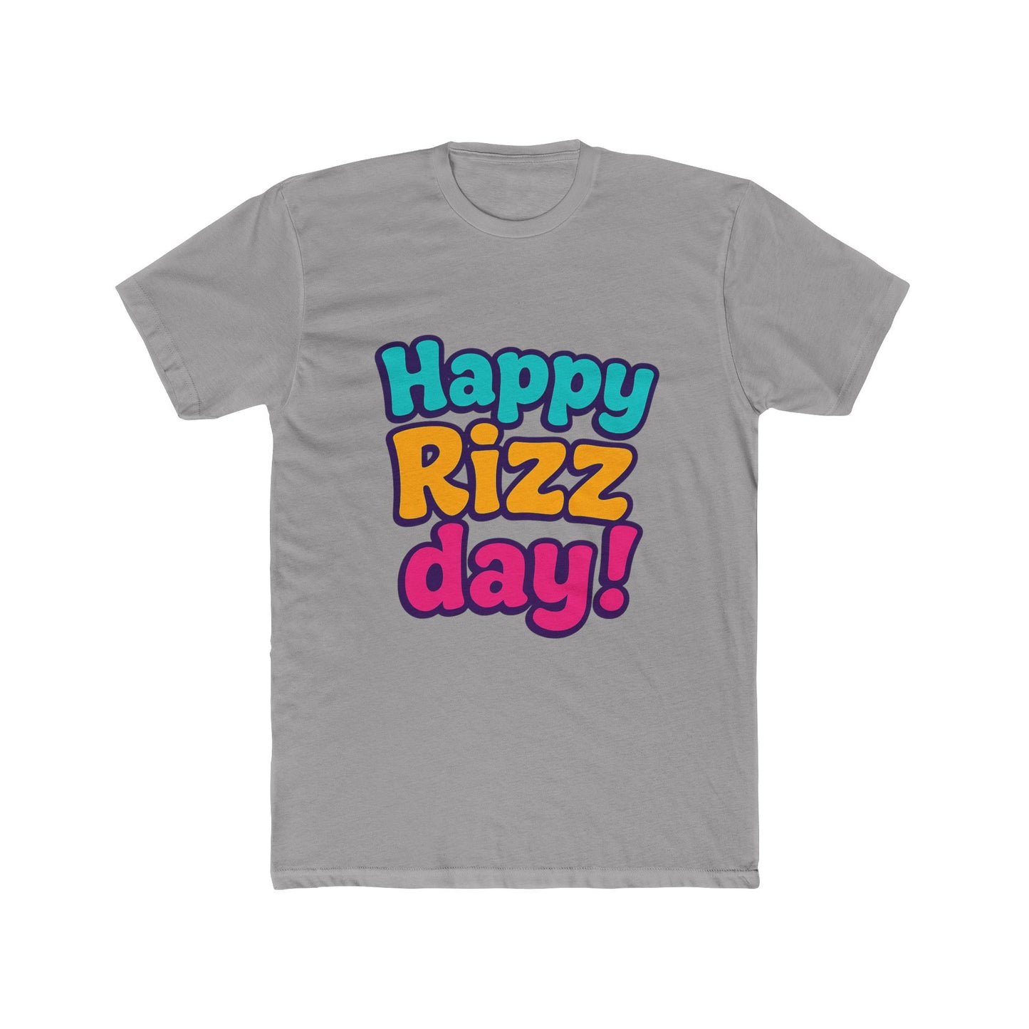 happy rizz day alphabet multicolor unisex t-shirt – vibrant graphic tee for everyday wear