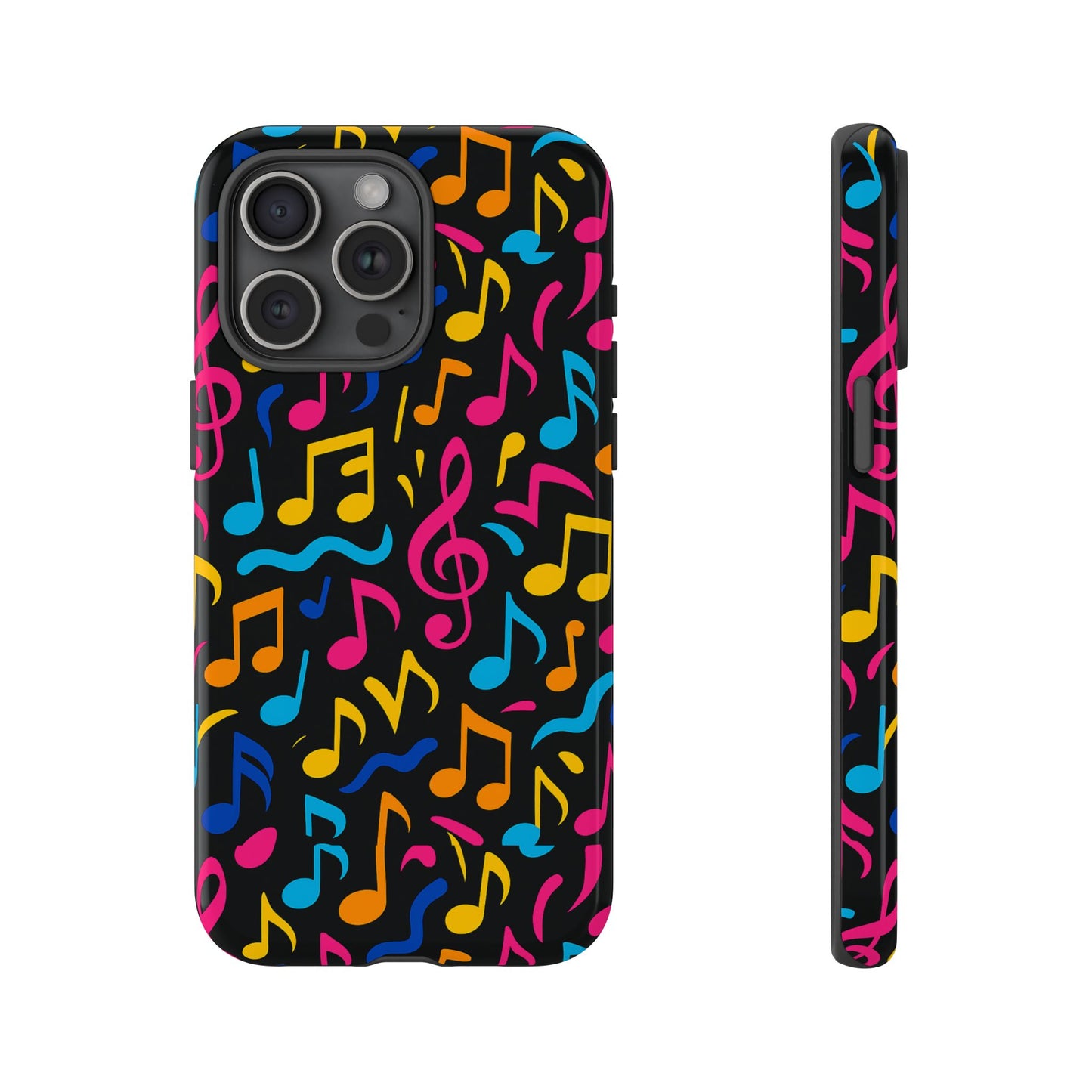 vibrant music themed phone case with colourful 3d design – stylish protection for music lovers – compatible with iphone 13, 14, 15 & 16 – all models including pro, pro max & plus