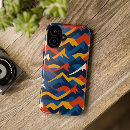 Vibrant 3D Mountain Design Protective Phone Case for Unique Accessory Lovers Compatible with iPhone 13, 14, 15 & 16 – all models including Pro, Pro Max & Plus