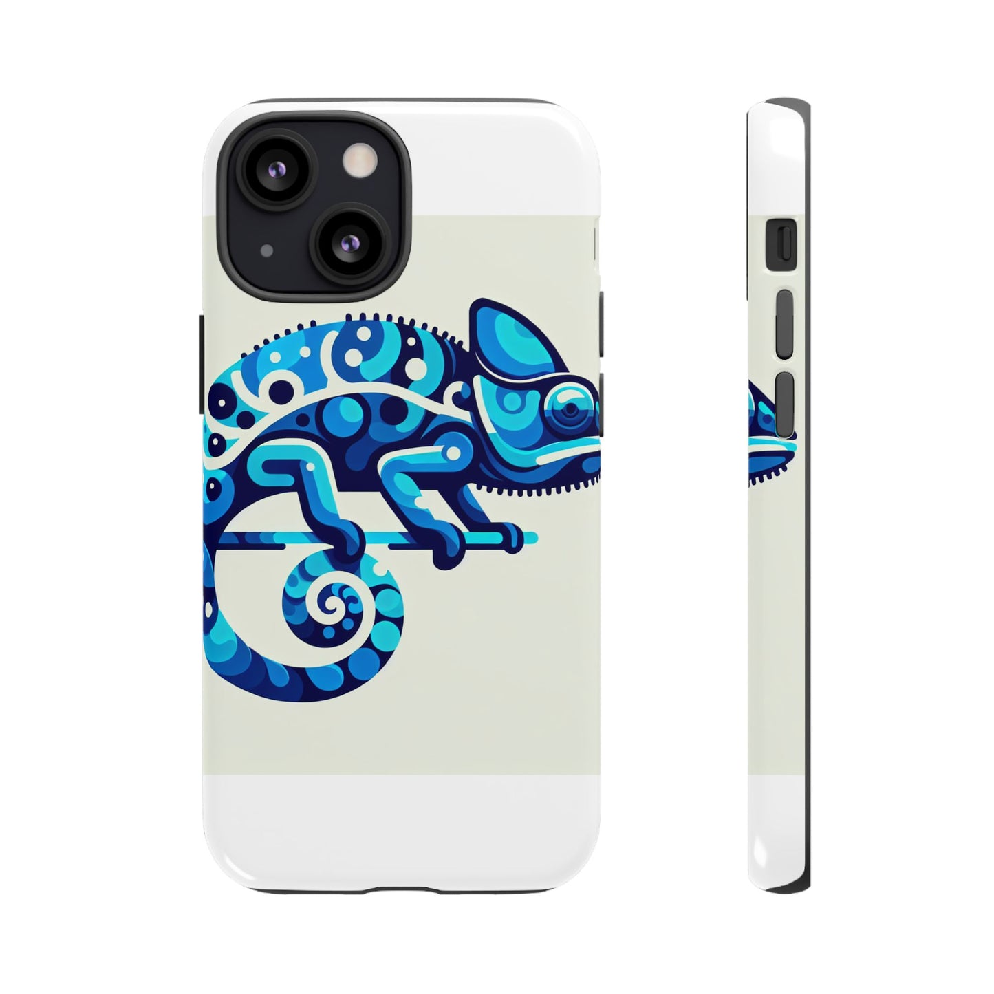 vibrant 3d chameleon phone case for stylish protection with unique blue animal design compatible with iphone 13, 14, 15 & 16 – all models including pro, pro max & plus