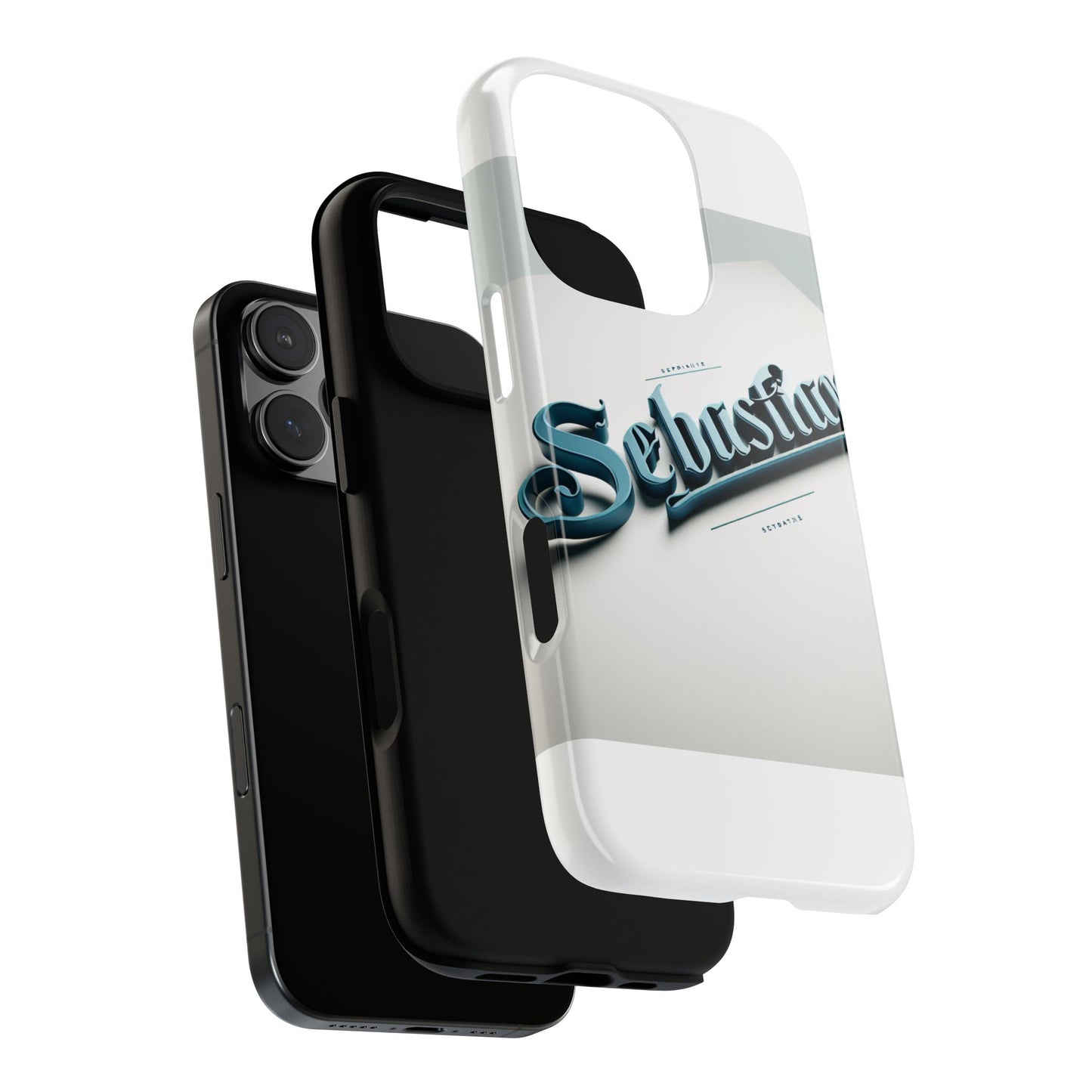 vibrant 3d wrap protective phone case in retro blue typography stylish accessory for self-expression compatible with iphone 13, 14, 15 & 16 – all models including pro, pro max & plus