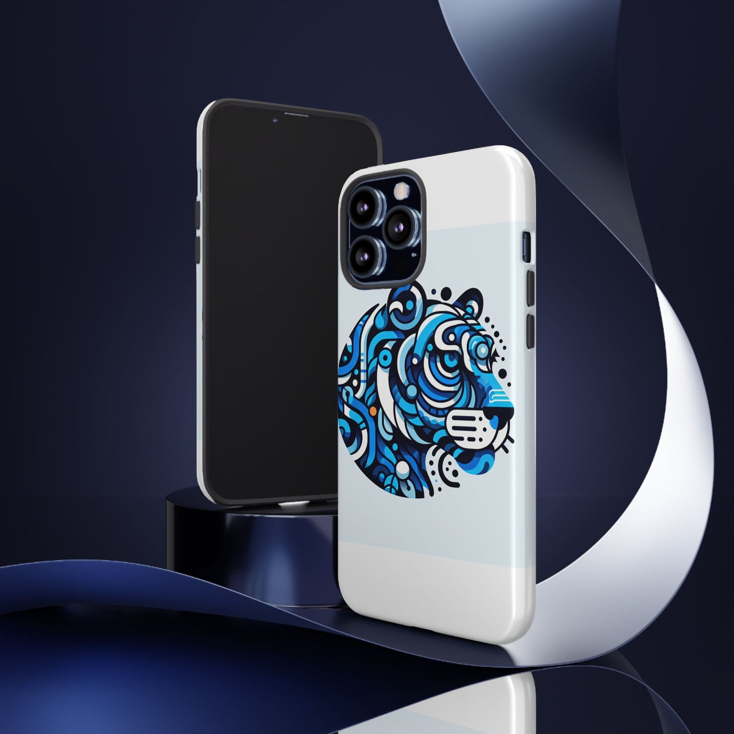 vibrant 3d wrap protective phone case with unique blue lion design for stylish expression and fun accessories compatible with iphone 13, 14, 15 & 16 – all models including pro, pro max & plus