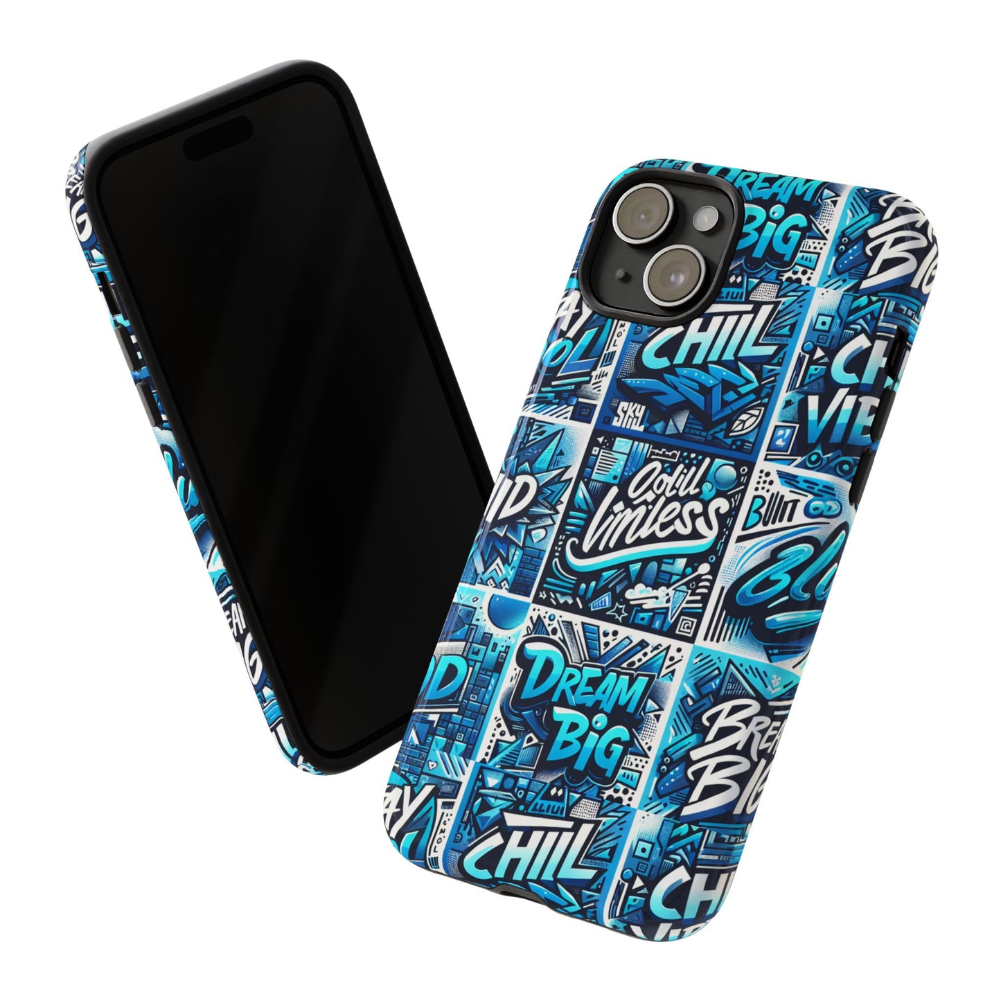 blue pattern image 27 phone case for mobile phones shockproof protective cover with 3d wrap design anime comic style for men women and teenagers