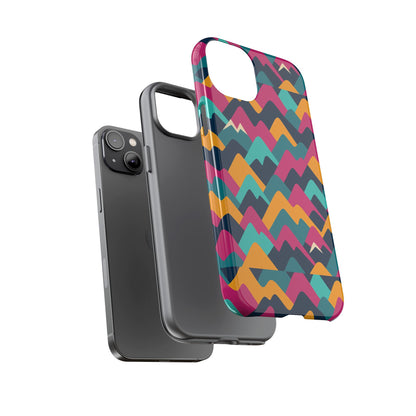 Vibrant 3D Geometric Protective Phone Case for Unisex, Stylish Smartphone Accessory with Playful Design, Compatible with iPhone 13, 14, 15 & 16 – all models including Pro, Pro Max & Plus