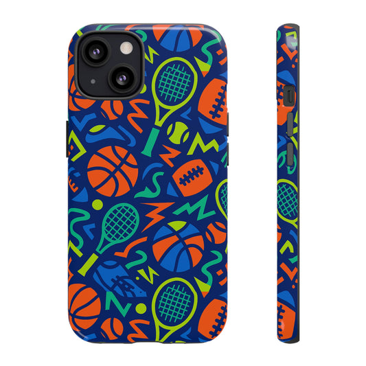 Vibrant 3D Sports Pattern Protective Phone Case for Unisex – Colourful Accessory for Stylish Protection Compatible with iPhone 13, 14, 15 & 16 – All Models Including Pro, Pro Max & Plus