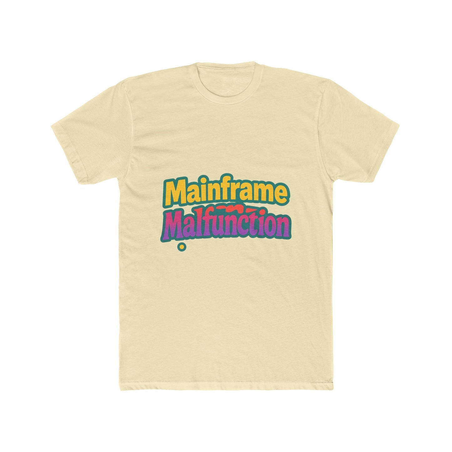 mainframe malfunction unisex t-shirt - multicolor sci-fi graphic tee - comfortable cotton blend top