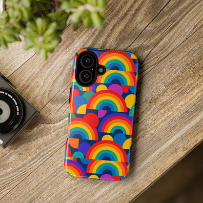 Multicolour Rainbow Design Protective Phone Case – Stylish 3D Wrap Finish for Unique Expression – Compatible with iPhone 13, 14, 15 & 16 – All Models Including Pro, Pro Max & Plus