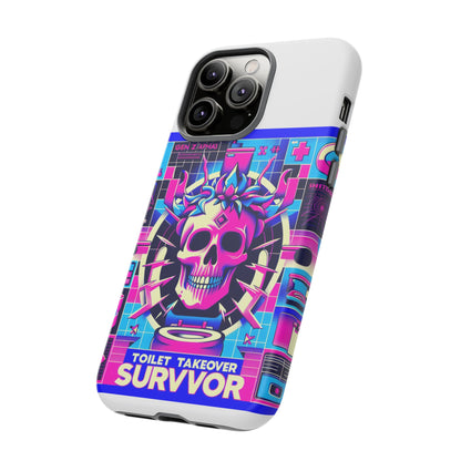 Toilet Takeover Survivor 3D Wrap Protective Phone Case for Anime and Comic Fans, Shock Absorbing TPU Silicone, UV Protected, Stylish Design, Gift for Birthdays and Holidays