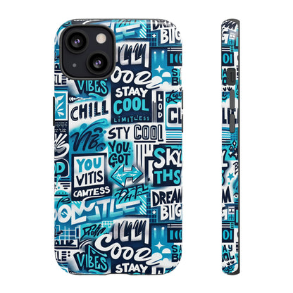 Vibrant 3D Graphic Phone Case in Blue for Stylish Protection – Playful Design – Compatible with iPhone 13, 14, 15 & 16 – All Models Including Pro, Pro Max & Plus