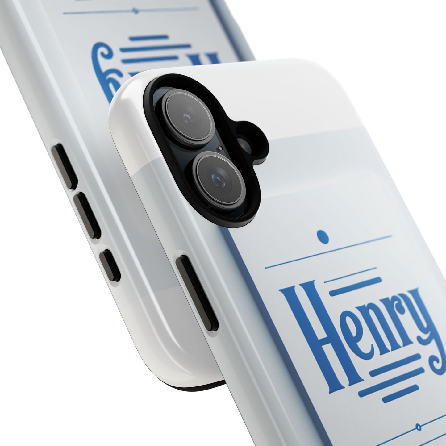 stylish blue typographic phone case for men and women, durable protection, unique design, compatible with iphone 13, 14, 15 & 16 – all models including pro, pro max & plus