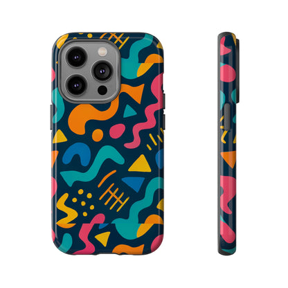 Vibrant Abstract Protective Phone Case with Bold 3D Design for Unique Expression and Stylish Protection Compatible with iPhone 13, 14, 15 & 16 – all models including Pro, Pro Max & Plus