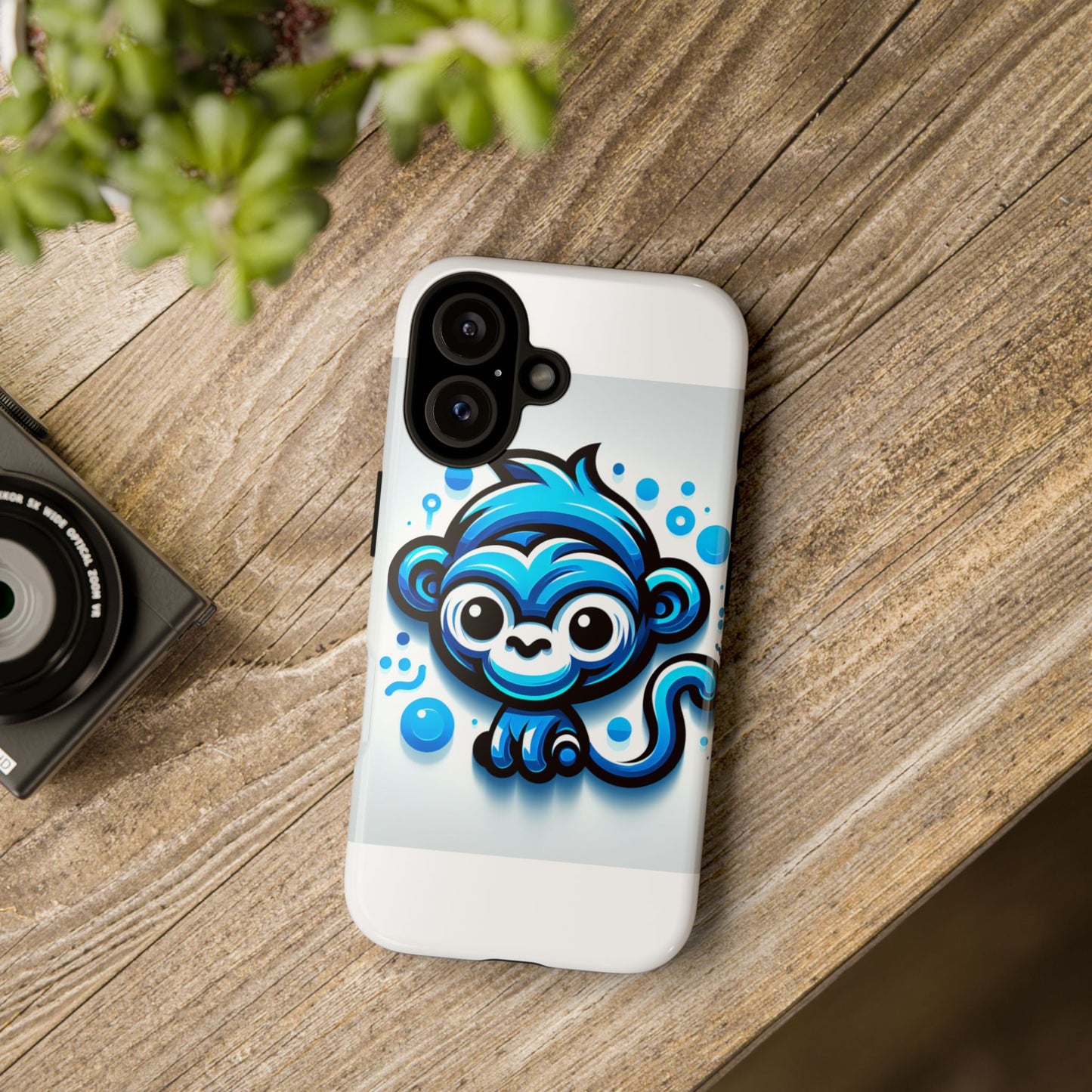 vibrant 3d wrap protective phone case with fun blue monkey design – stylish accessory for men and women – compatible with iphone 13, 14, 15 & 16 – all models including pro, pro max & plus