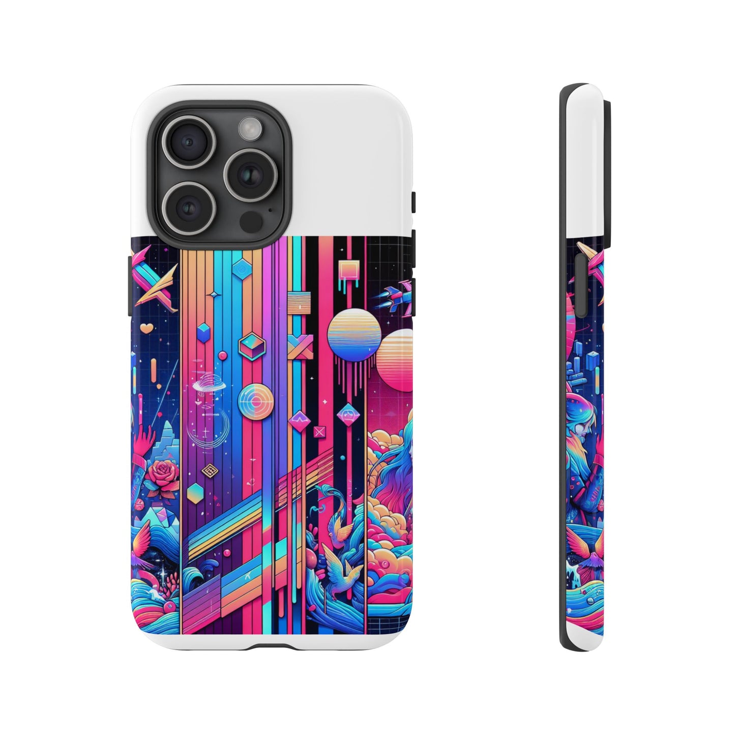 sigma d and scripted protective phone case for smartphones - vibrant 3d wrap design, durable shock absorption, uv protected, ideal gift for anime and comic fans