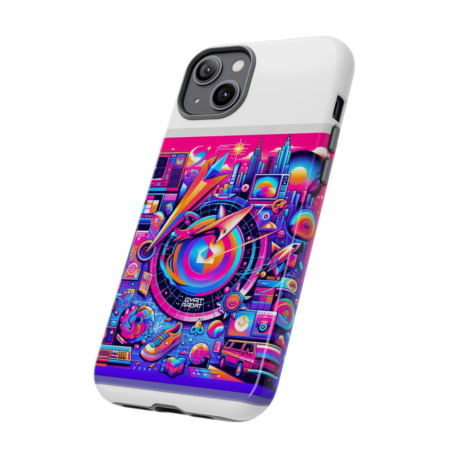 gyatt radar online 3d wrap protective phone case for smartphones, retro anime design, durable shock absorption, uv protected, glossy or matte finish