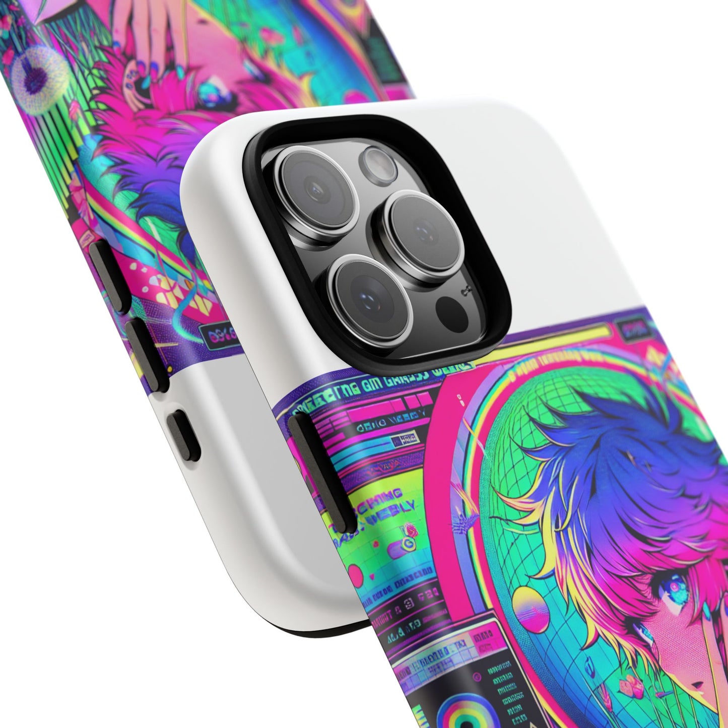 touching grass weekly vibrant protective phone case for smartphones, retro anime design, shock absorbent tpu, uv protected, unique gift for tech enthusiasts