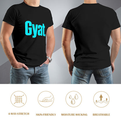 Men's T-shirt 100% Cotton Gyat Graphic T-shirt for Men, Stylish Casual Wear with Bold Print, Comfortable Fit for Everyday Use, Perfect for Leisure and Fitness Activities