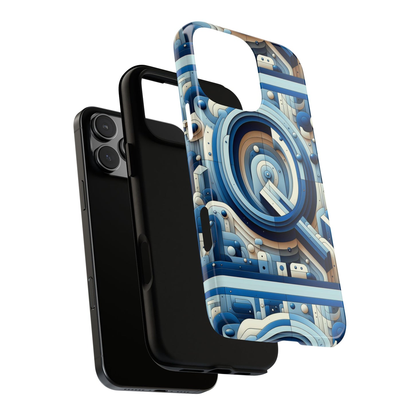 blue alphabet q phone case for android and iphone durable shockproof protective cover with 3d wrap design