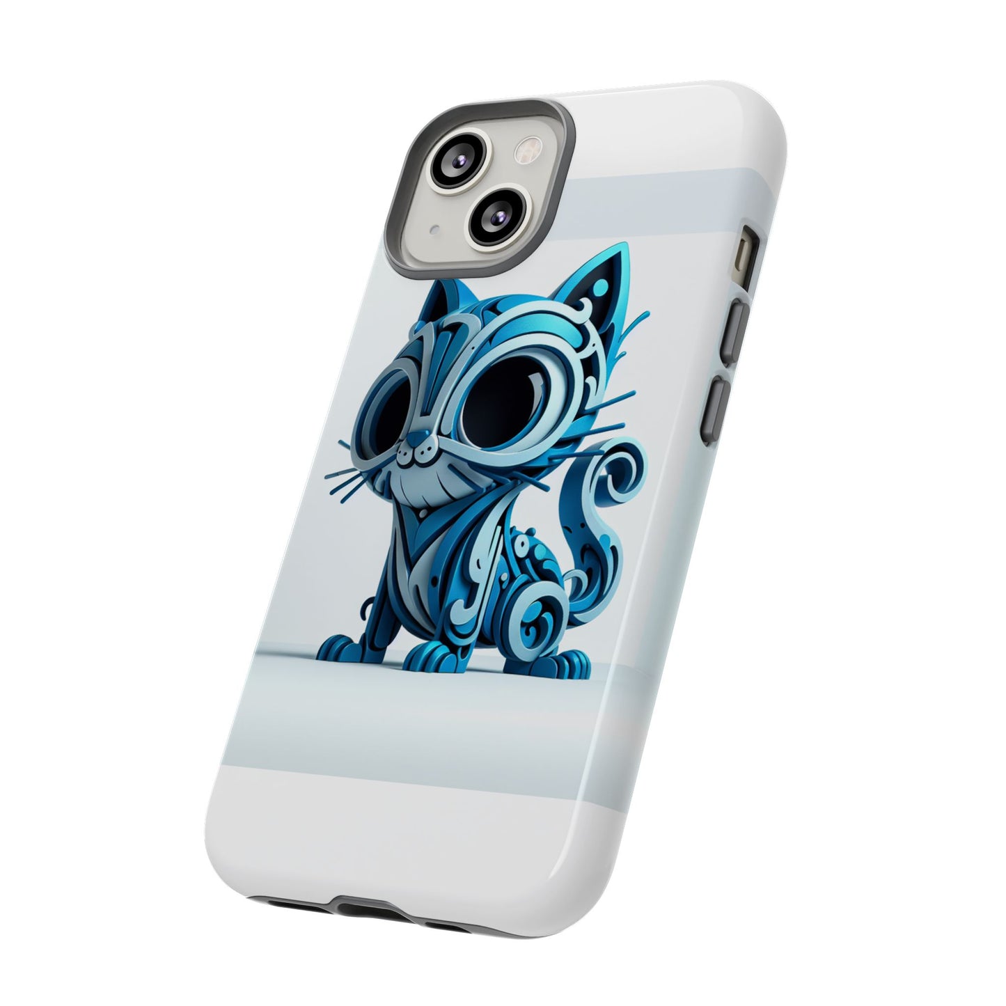 vibrant 3d cat design phone case – playful protection accessory for self-expression – compatible with iphone 13, 14, 15 & 16 – all models including pro, pro max & plus
