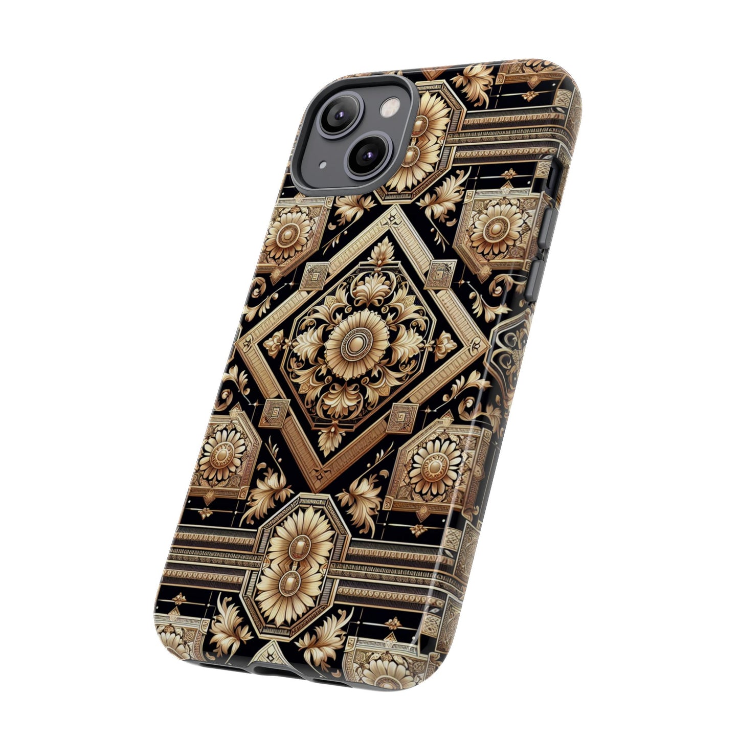 pattern image 1 vibrant shockproof phone case for anime and comic fans, retro baroque style, durable finish, compatible with iphone 13, 14, 15 & 16 – all models including pro, pro max & plus