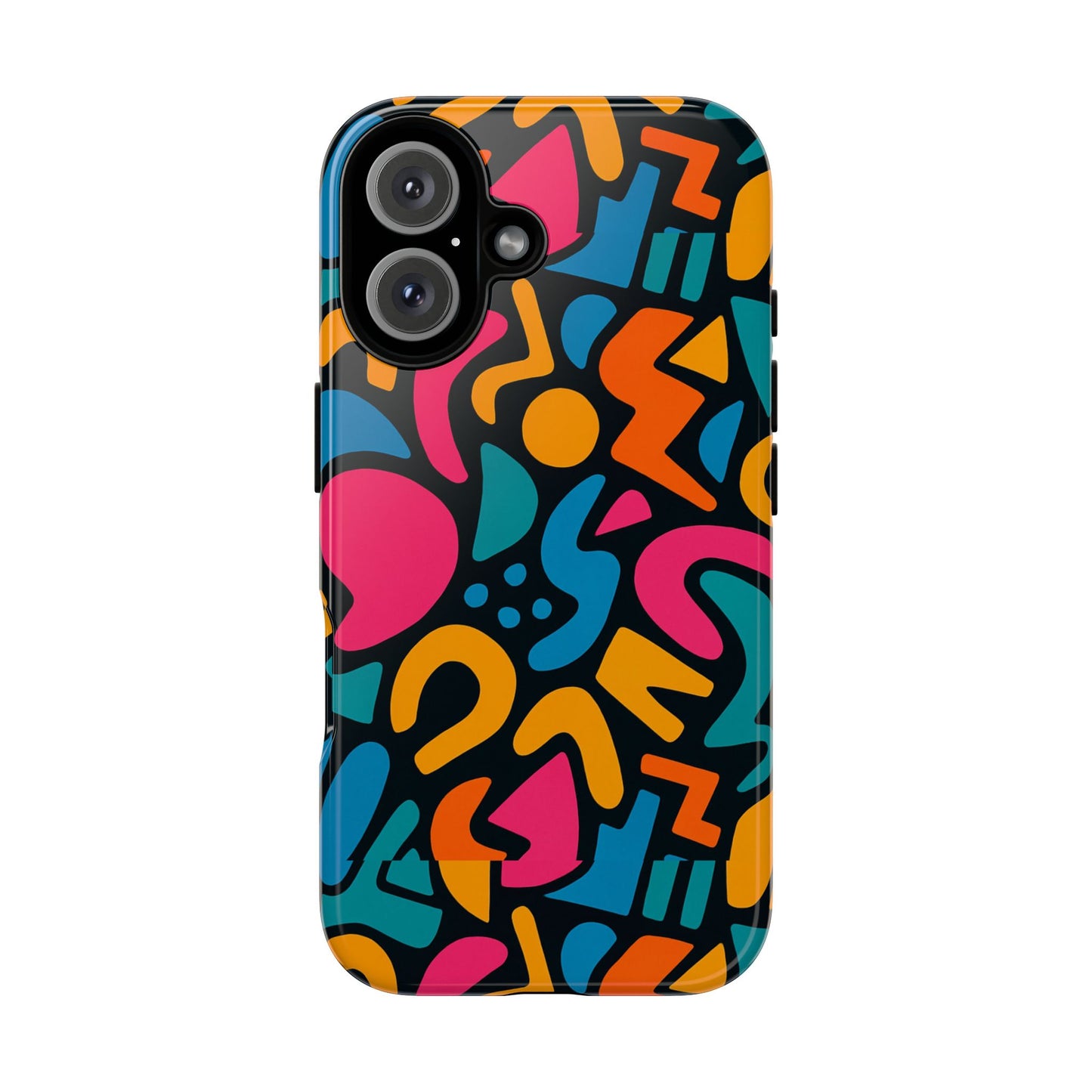 vibrant multicolour abstract 3d wrap phone case for stylish protection, unisex smartphone cover, compatible with iphone 13, 14, 15 & 16 – all models including pro, pro max & plus