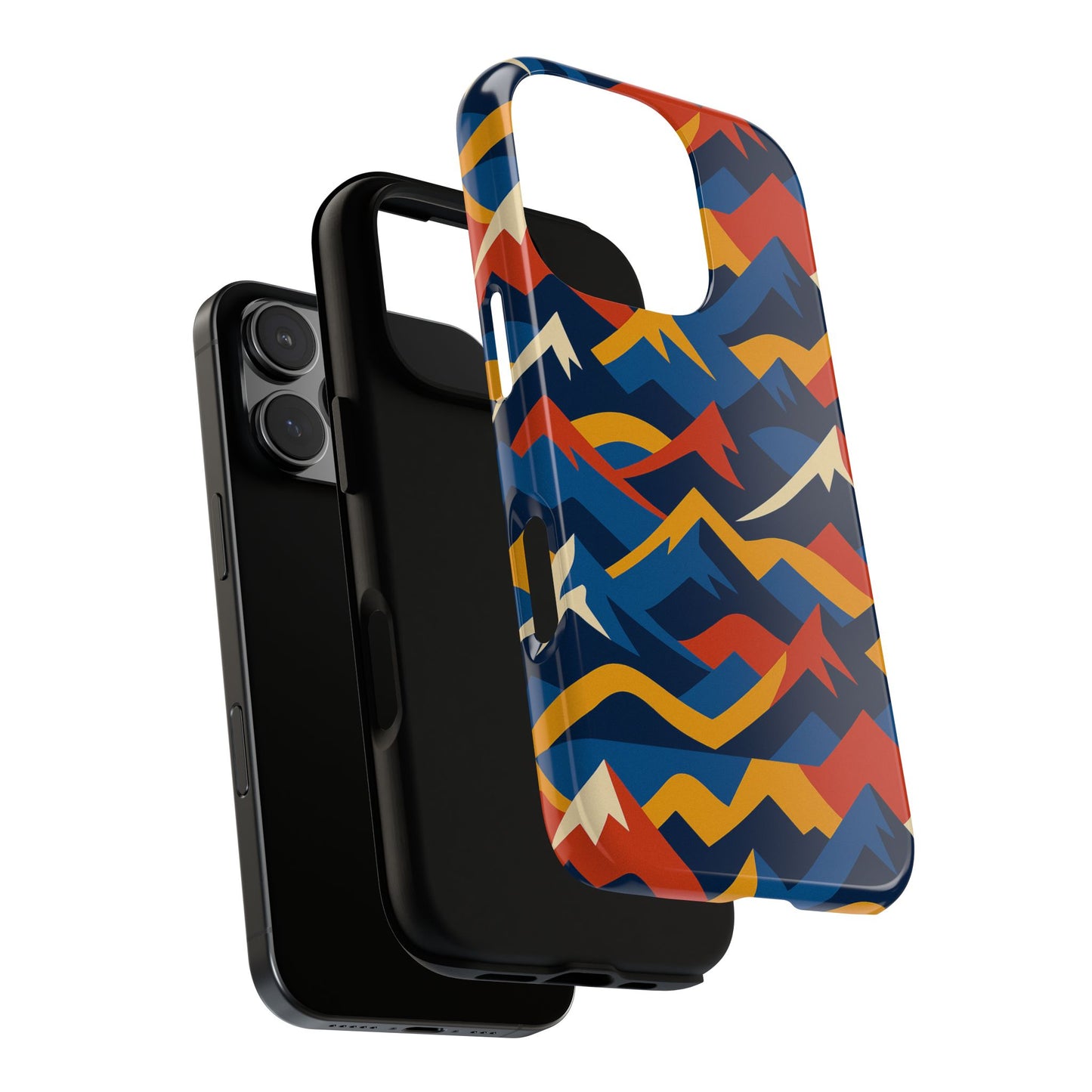 vibrant 3d mountain design protective phone case for unique accessory lovers compatible with iphone 13, 14, 15 & 16 – all models including pro, pro max & plus