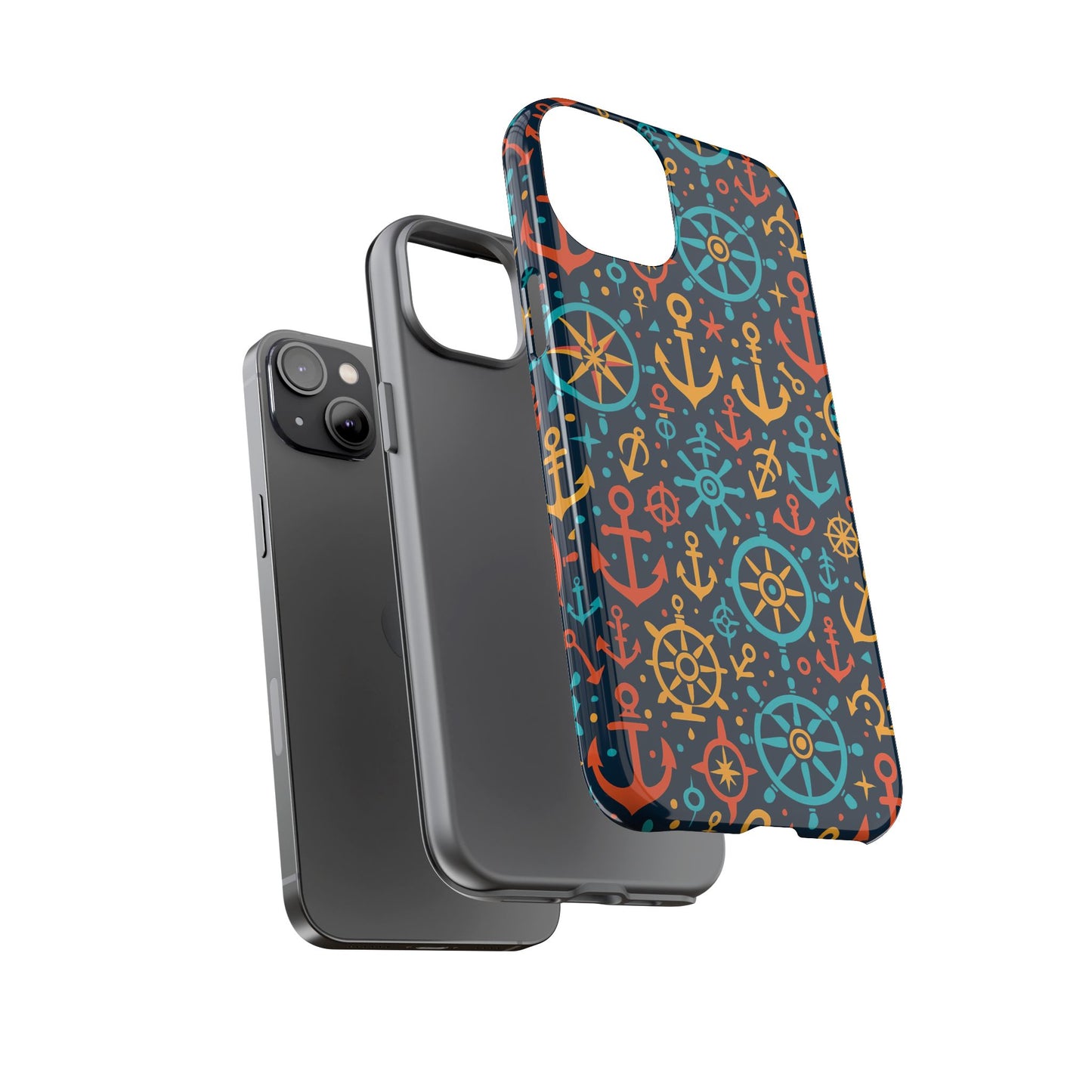 vibrant nautical pattern phone case for stylish protection – bold accessory for iphone 13, 14, 15 & 16 – all models including pro, pro max & plus