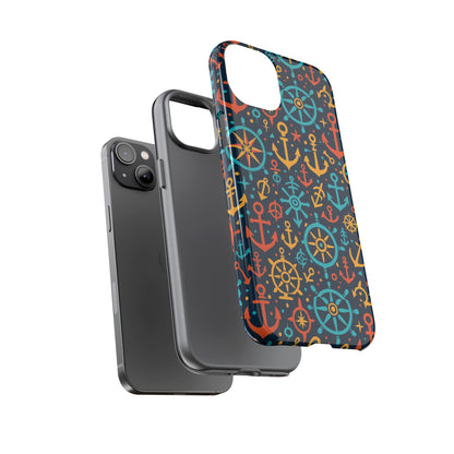 Vibrant Nautical Pattern Phone Case for Stylish Protection – Bold Accessory for iPhone 13, 14, 15 & 16 – All Models Including Pro, Pro Max & Plus