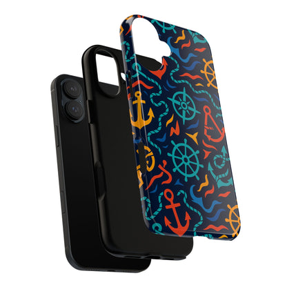 Nautical Multicolor Protective Phone Case with 3D Wrap Design for Unique Style and Self-Expression Compatible with iPhone 13, 14, 15 & 16 – all models including Pro, Pro Max & Plus