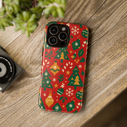 Multicolor 3D Wrap Protective Phone Case with Festive Holiday Design – Fun Retro Style for Smartphone Protection Compatible with iPhone 13, 14, 15 & 16 – all models including Pro, Pro Max & Plus