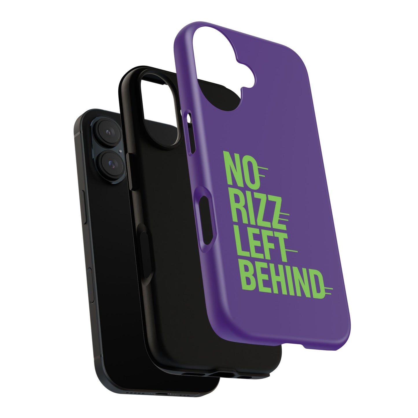 tough phone case - no rizz left behind - durable, stylish protection for active lifestyles - impact-resistant, dual layer, shock-absorbing tpu - perfect gift for tech lovers
