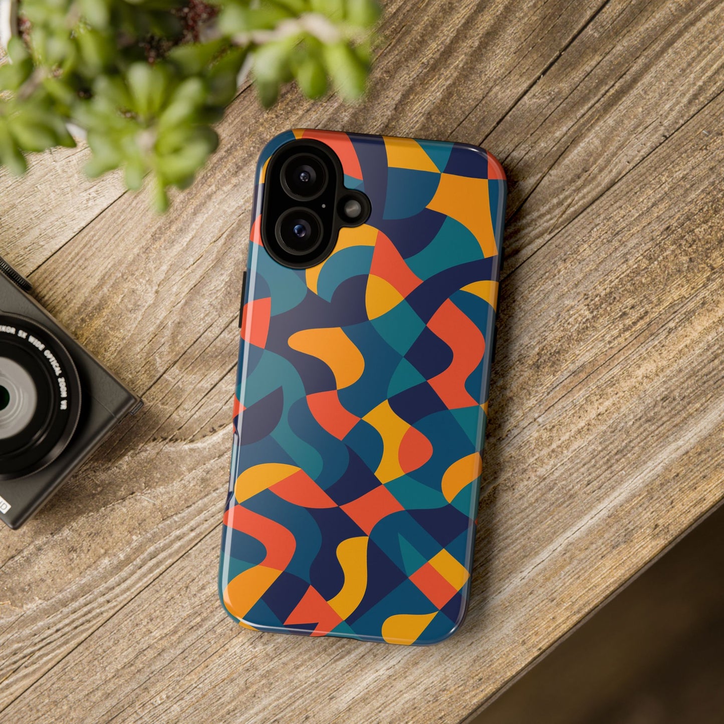 vibrant multicolour abstract phone case for stylish protection compatible with iphone 13, 14, 15 & 16 – all models including pro, pro max & plus