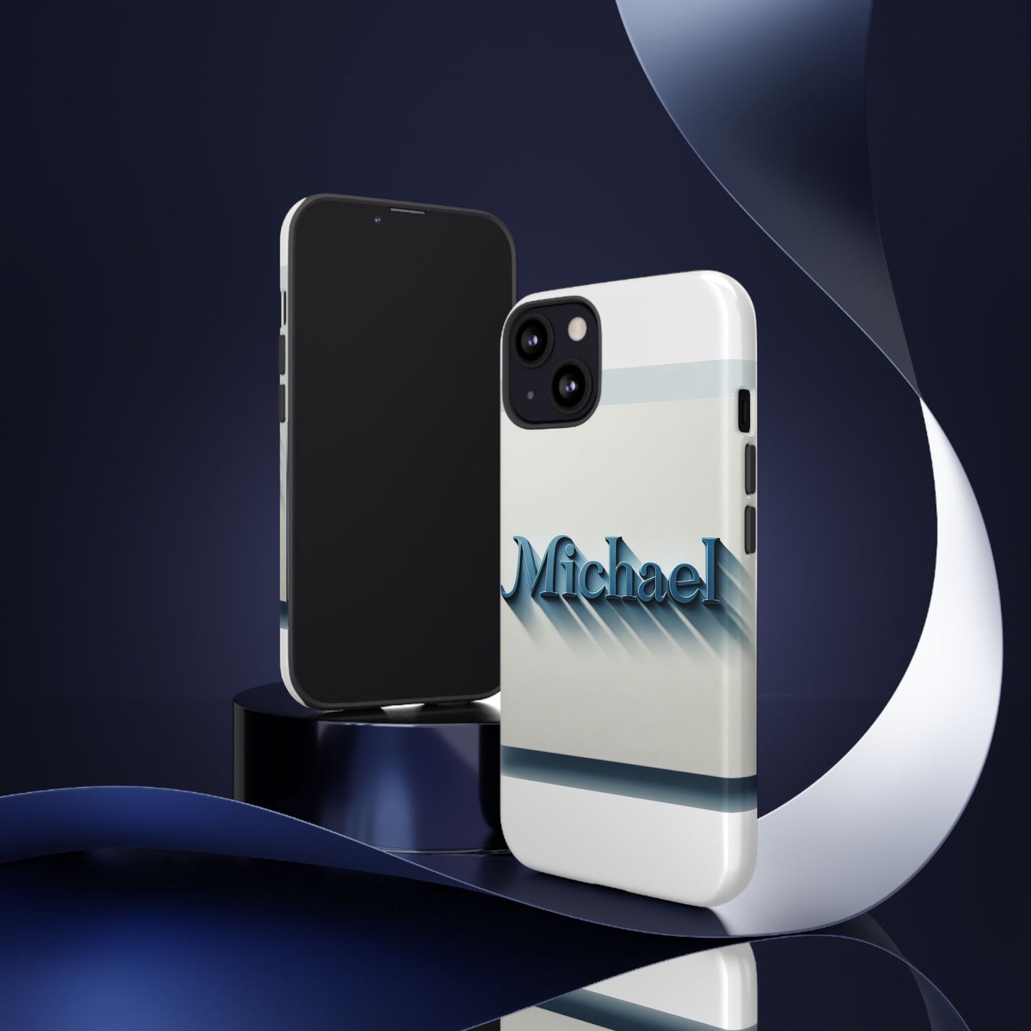 3d textured protective phone case in blue and white, stylish accessory for creative individuals, compatible with iphone 13, 14, 15 & 16 – all models including pro, pro max & plus