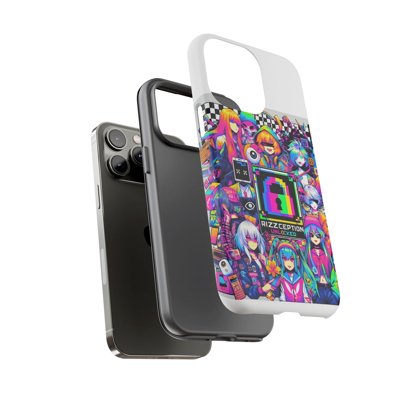 rizzception unlocked 3d wrap protective phone case for anime lovers
