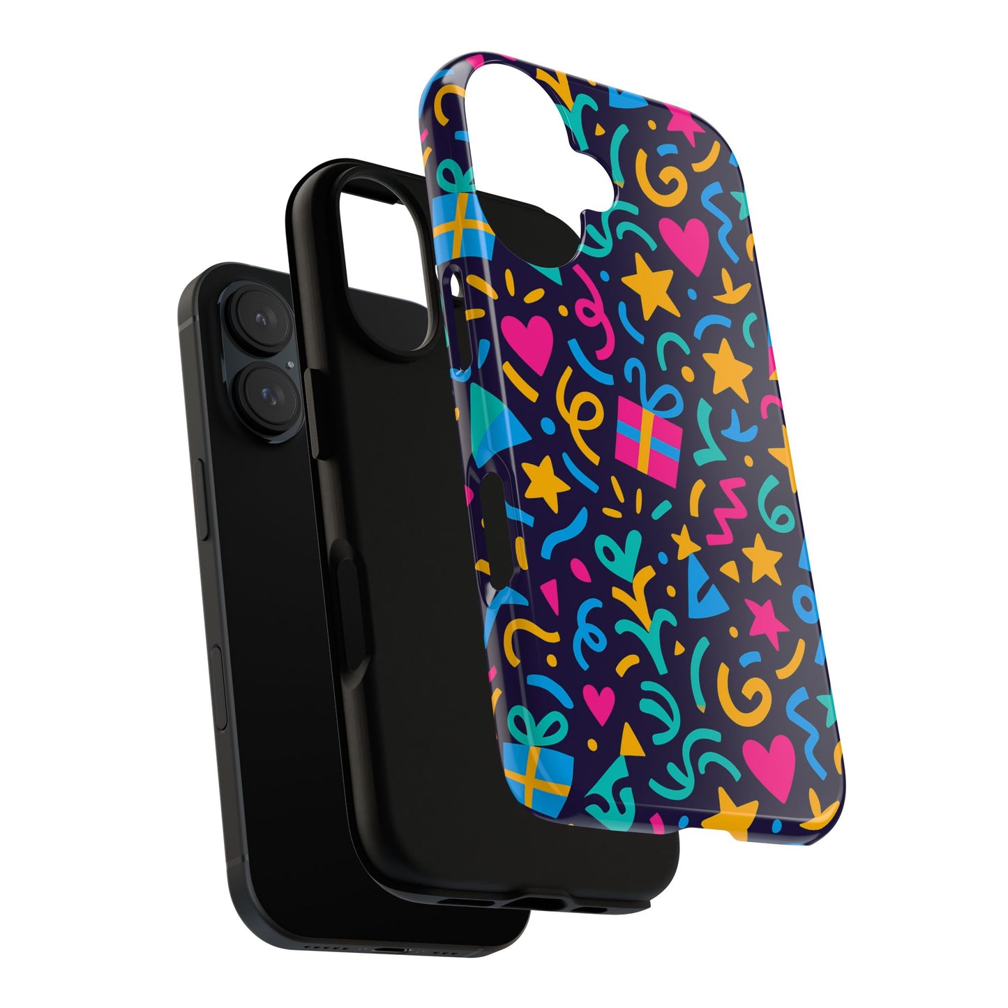 vibrant multicolour retro phone case with fun 3d design for stylish protection and unique expression compatible with iphone 13, 14, 15 & 16 – all models including pro, pro max & plus