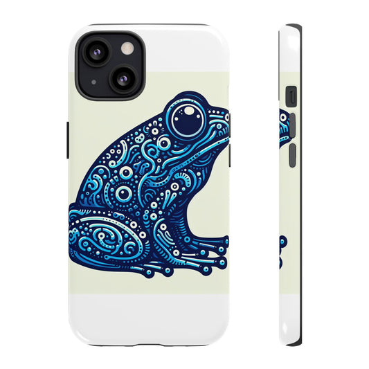 Vibrant 3D Blue Frog Design Protective Phone Case for Trendsetters – Stylish Protection Compatible with iPhone 13, 14, 15 & 16 – all models including Pro, Pro Max & Plus